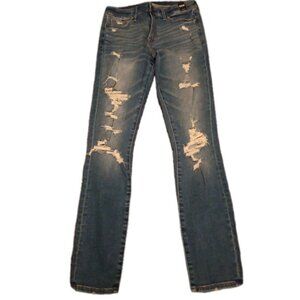 Abercrombie & Fitch Jeans Women's Size 29/ 8 Super Skinny mid  Rise Destroyed